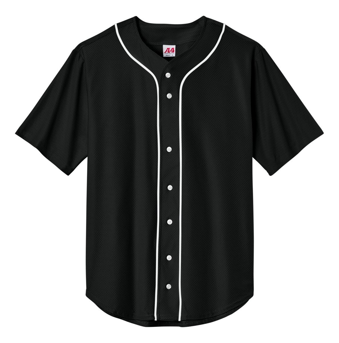 A4 Short Sleeve Full-Button Baseball Top A4N4184