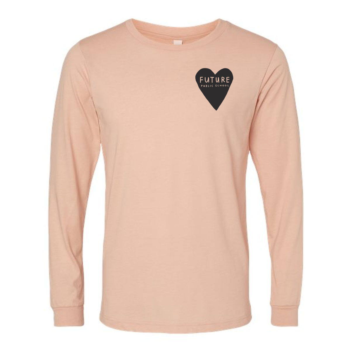 Long Sleeve Tee- Adult- Black heart