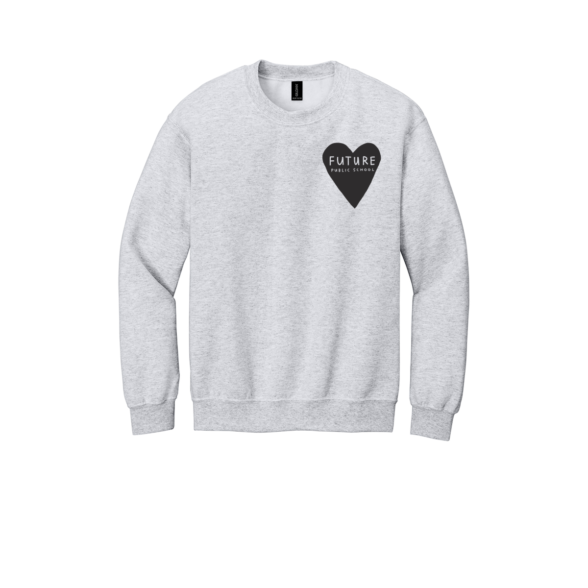 Adult Crewneck Sweatshirt- Black Future Heart
