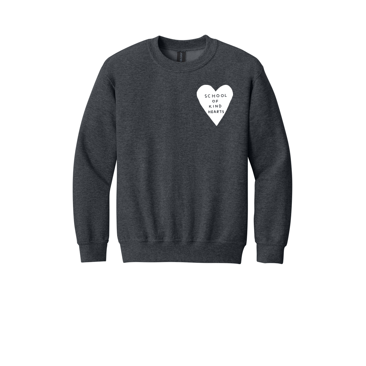 Youth Crewneck Sweatshirt- White Heart